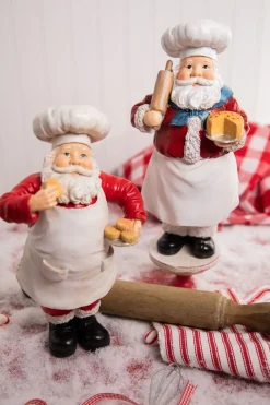 12" Resin Holiday Chef Santa