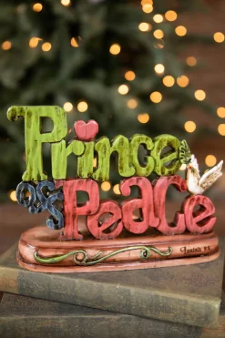 10.25” Resin Inspirational Prince of Peace Candle Holder