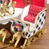 Resin & Metal Holiday Sleigh, White - Set Of 2