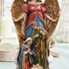 13.5" Resin Nativity Figurine With Angel