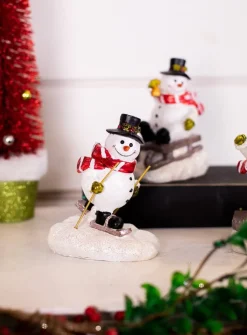 Resin Playing Jolly Snowman