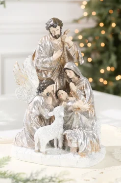 13.5" Resin Renaissance Holy Night Scene
