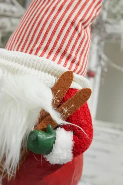 13” Resin Santa Gnome Figurine
