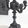 14" Resin Skull Candelabra Halloween Decoration
