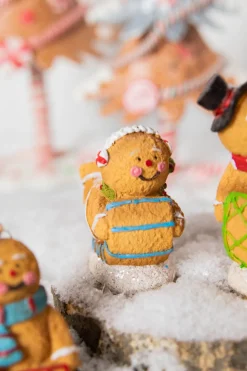 4” Resin Sledding Gingerbread Man Ornament