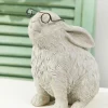 8” Resin Spectacle Bunny Figurine