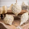 4” Resin Weathered Diagonal Ornament