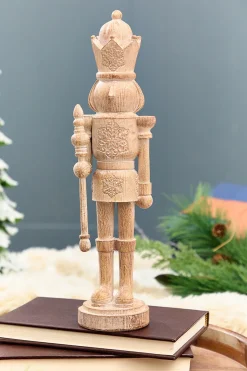 15" Resin Wood Carved Toy Soldier
