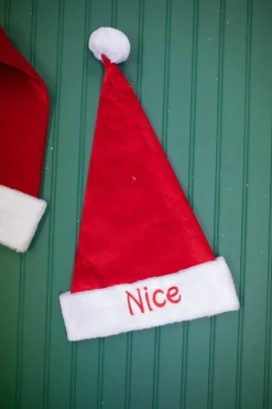 22” Reversible Santa Hat “Naughty” and “Nice”