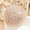 4" Rose Gold Beaded Ball Ornament