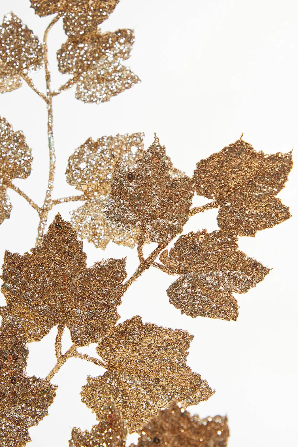 32” Rose Gold Glitter Leaf Stem
