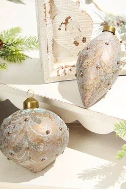 4" - 5" Rustic Glass Ornament