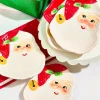6" Santa Plates, Set of 4