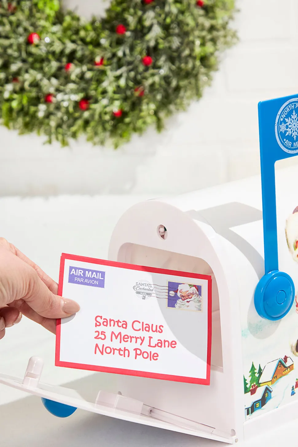 10" Santa's Enchanted Mailbox - White