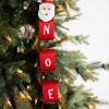 14” Santa/Snowman Metal Ornament