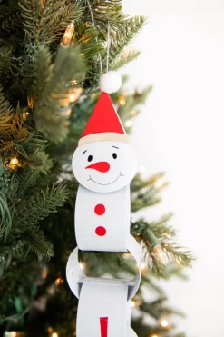 14” Santa/Snowman Metal Ornament