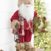 18" Santa with Wreath & Lantern