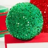 6" Sequin Ball Ornament - Green