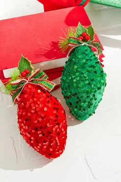 7" Sequin Finial Ornament