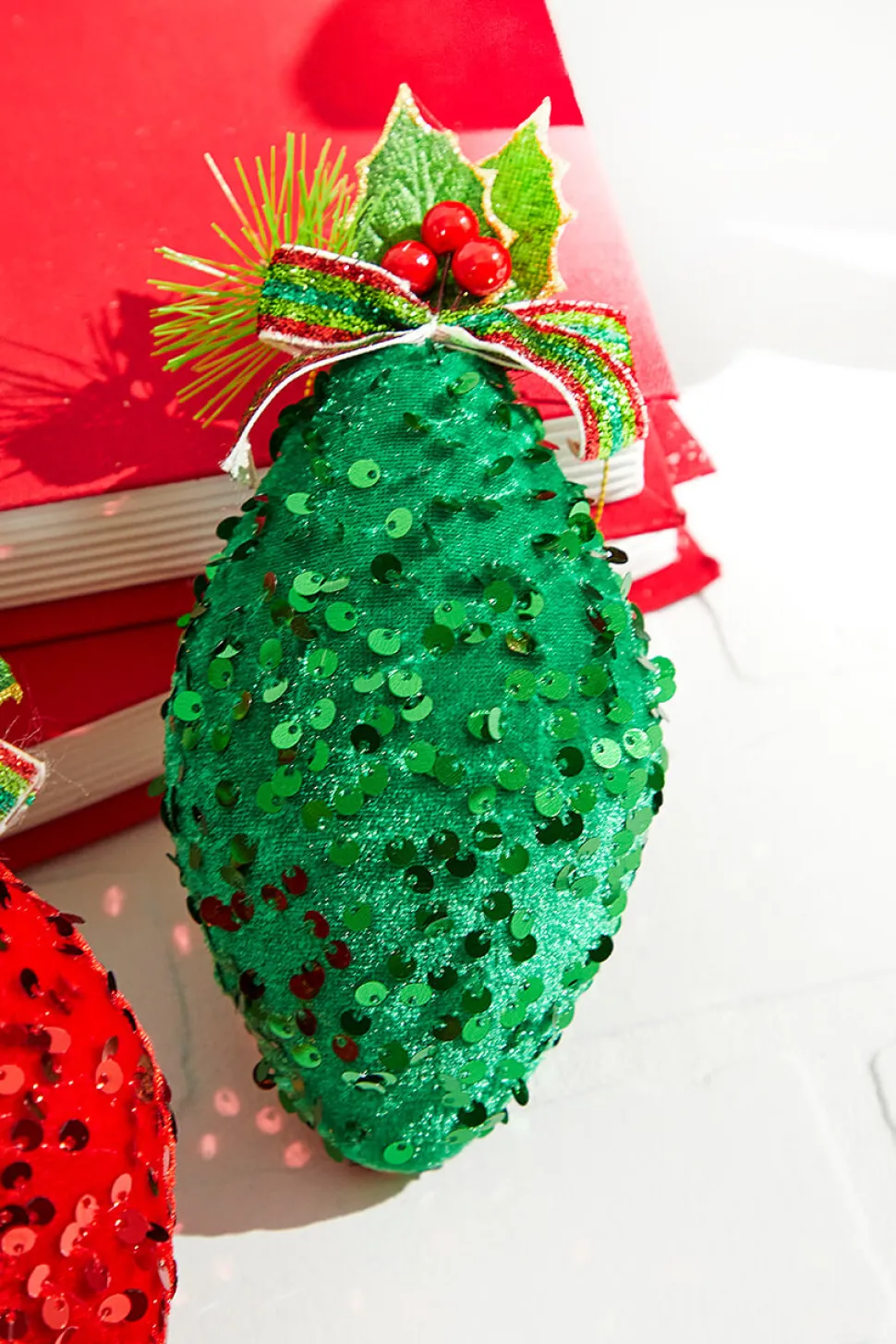 7" Sequin Finial Ornament