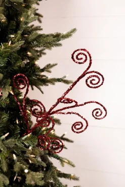 30" Sequins Curl Christmas Spray