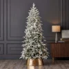 7.5' Shadow Woods Flocked Spruce Tree with 400 Warm White LED Lights