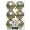 3.1” Shiny/Matte Pearl Shatterproof Ornaments - Set of 6