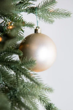 3.1” Shiny/Matte Pearl Shatterproof Ornaments - Set of 6