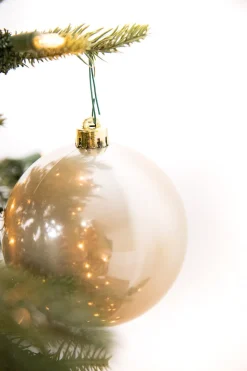 3.9” Shiny/Matte Pearl Shatterproof Ornaments - Set of 4