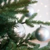3.1” Shiny/Matte Silver Shatterproof Ornaments - Set of 6