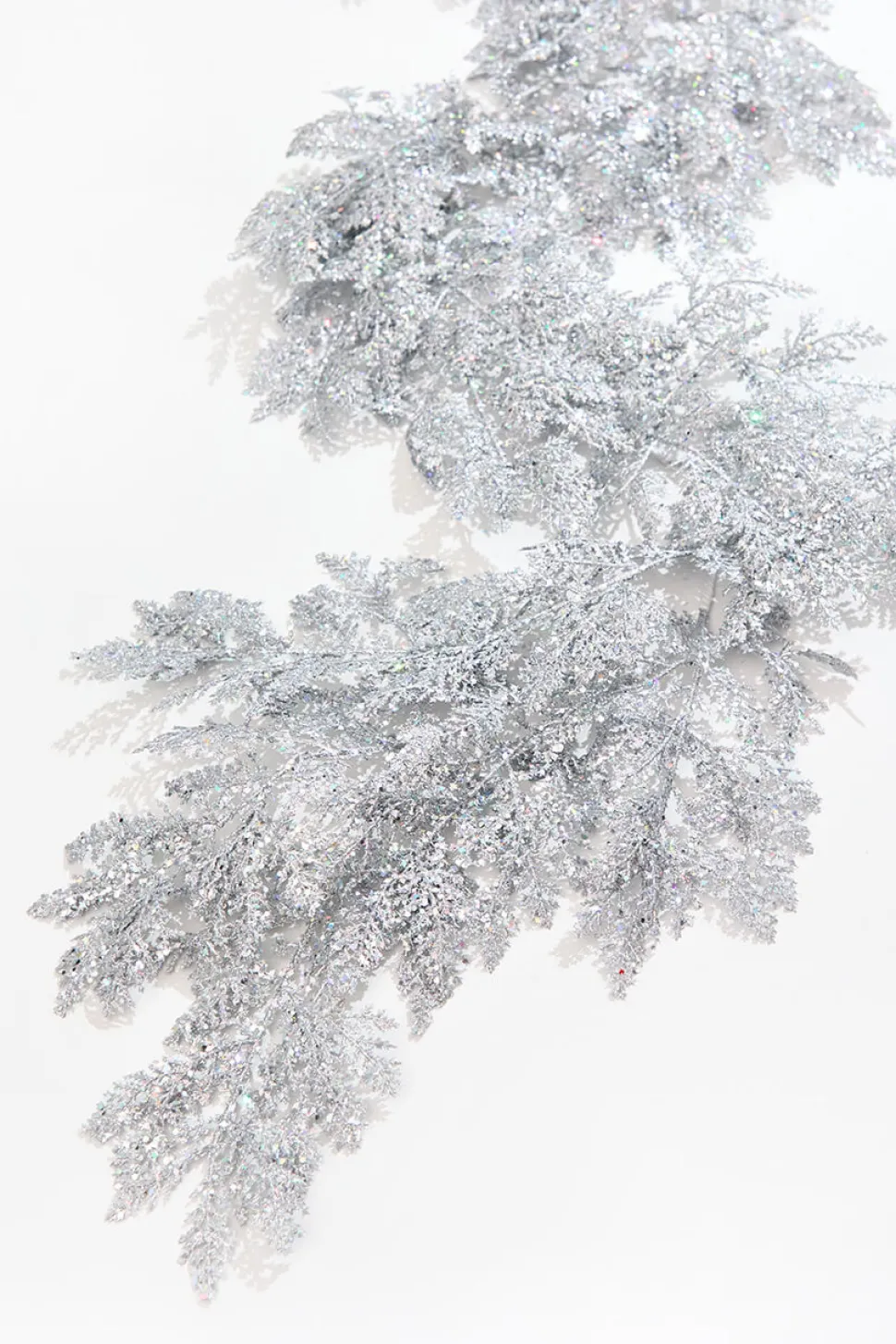 6' Silver Bling Bling Cedar Garland