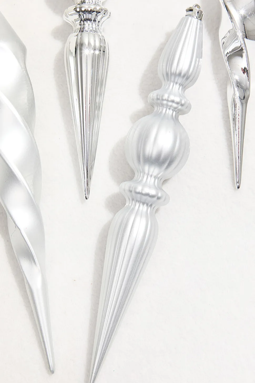 12" Silver Finial Boxed - Set of 4