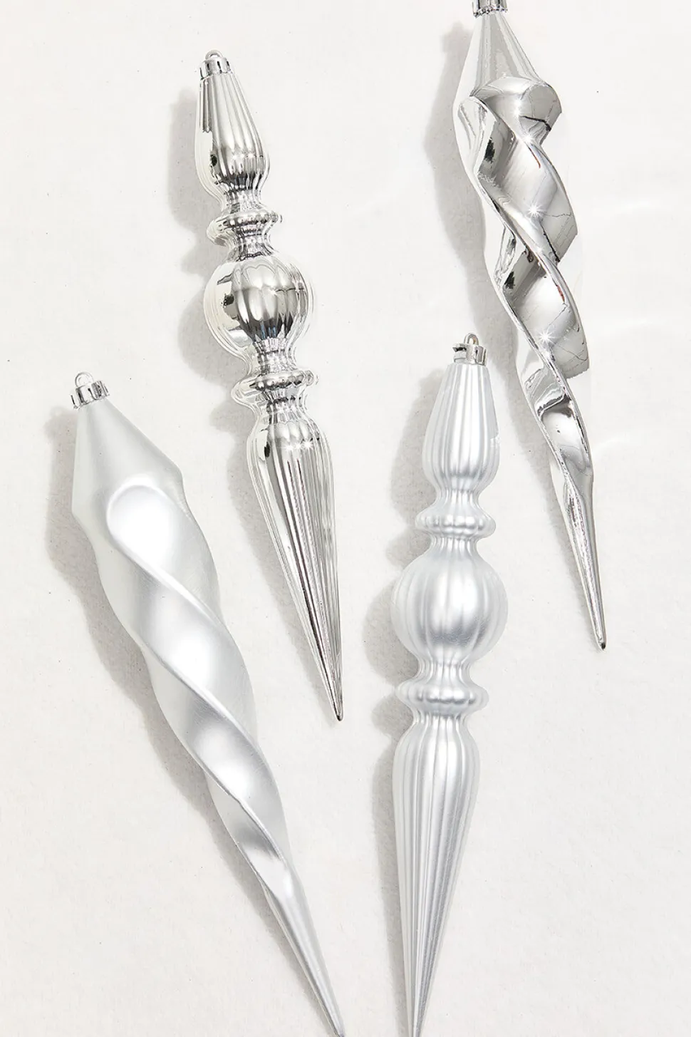 12" Silver Finial Boxed - Set of 4
