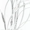 34" Silver Foil Grass Spray