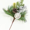 14.5" Silver Glitter Pinecone Ornament Spray