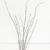 40" Silver Glitter Twig Branch