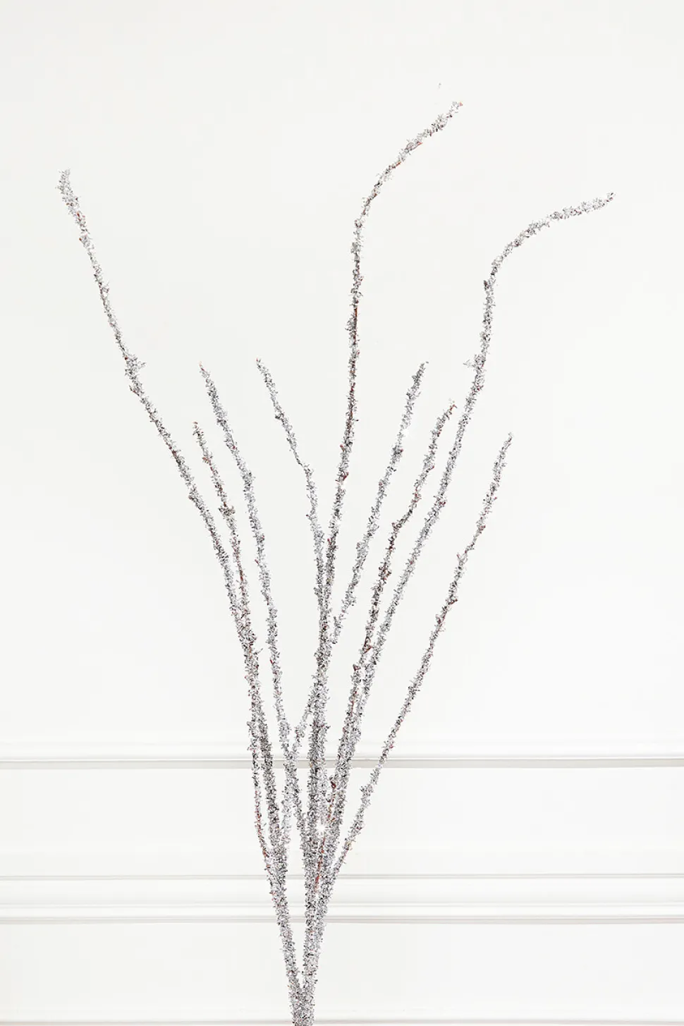 40" Silver Glitter Twig Branch