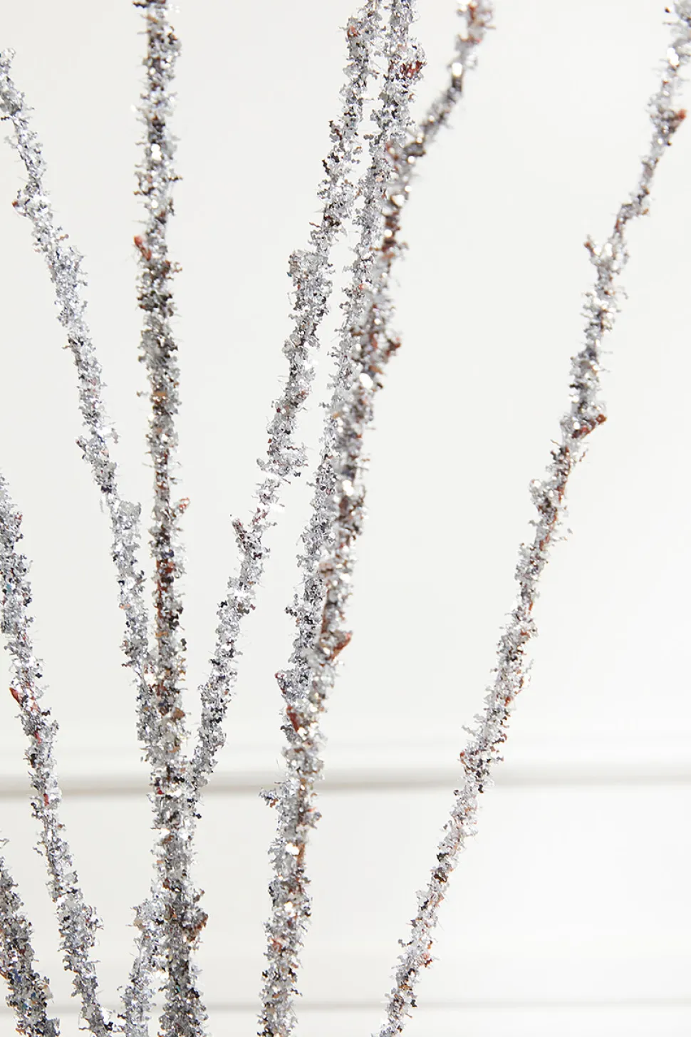 40" Silver Glitter Twig Branch