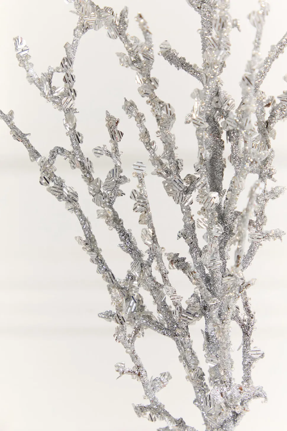 32" Silver Iced Sequin Bead Spray