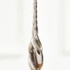 9" Slate Gray Drop Glass Ornament