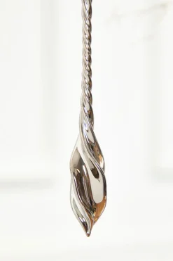 9" Slate Gray Drop Glass Ornament