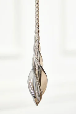 10" Slate Gray Drop Glass Ornament