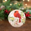 4” Small Glass Light Up Cardinal Décor
