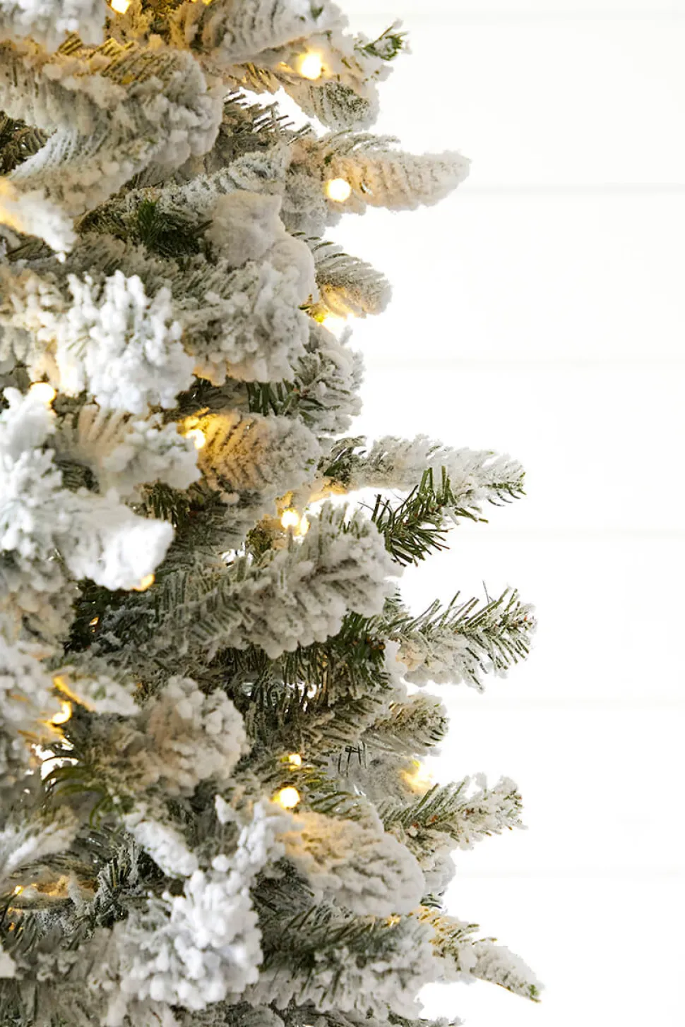 9' Snowcrest Pencil Pine Artificial Christmas Tree with 700 Color-Changing Lights