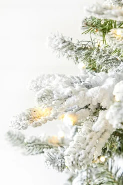 7.5' Snowcrest Pencil Pine Artificial Christmas Tree with 500 Color-Changing Lights
