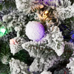 6.5' Snow Kissed Pine Tree with 350 Multicolor LED Lights