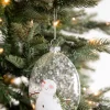 5” Snowman Family Glass Ornament