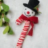 11” Snowman Ice Candy Cane Large Ornament
