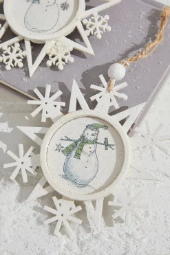 6" Snowman Plywood Ornament