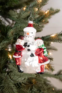 5.63” Snowman with Children Ornament